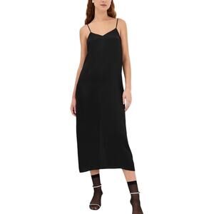 Tibi Sleek Black Slip Dress Size 6